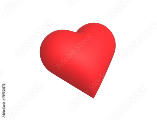 3D Heart Icon. Ideal for Love-themed Projects, Advertisements and Social Media. A clean and Modern Design Perfect for Digital Art or Romantic Contexts.
