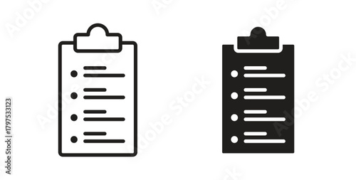 Clipboard icon for mobile app, editable designs