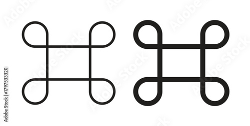Command icon for mobile app, editable designs