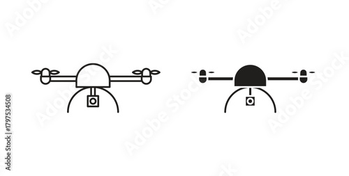 Drone icon for mobile app, editable designs