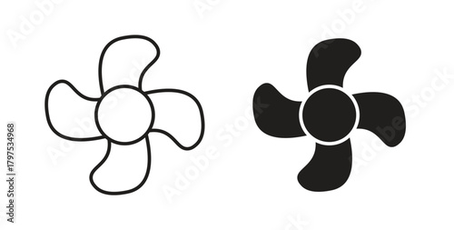 Fan icon for mobile app, editable designs