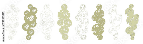 Tree for architectural floor plans. Entourage design. Various trees, bushes, and shrubs, top view for the landscape design plan. Vector illustration.