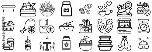 Food and Drink Icons From Farm to Table and Pet Care
