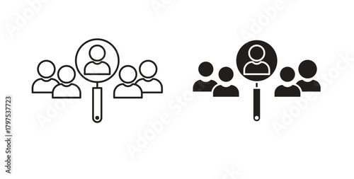 Hiring icon for mobile app, editable designs