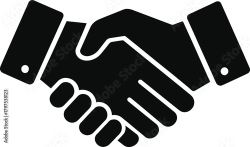 handshake icon vector illustration