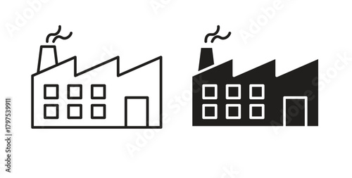 Industry icon for mobile app, editable designs