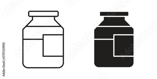 Jar icon for mobile app, editable designs