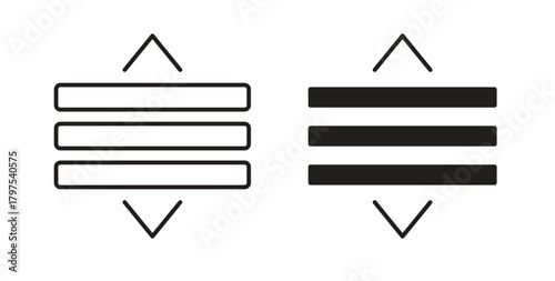List dropdown icon for mobile app, editable designs