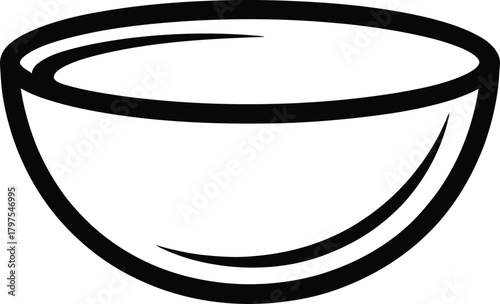 “Bowl Icon – Kitchen Dish Line Art Vector for Food, Cooking & Restaurant”