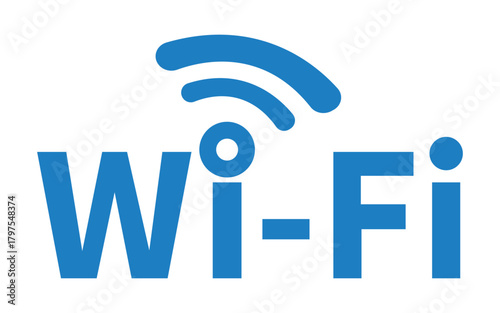 Wi-fi symbol isolated on white background wireless network connection design icon