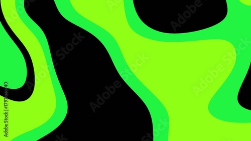 Abstract art piece with green blobs on black background. Great for vibrant design projects needing a modern touch of color.