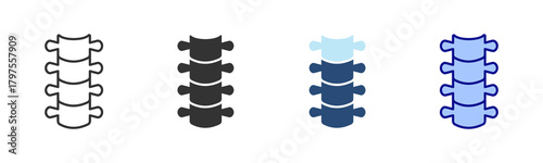 Spine Icon Set. Designed In Multi Style