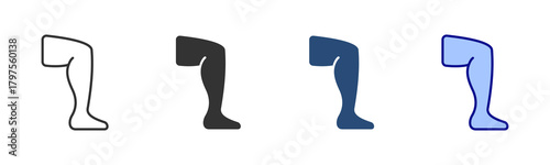 Leg Icon Set. Designed In Multi Style