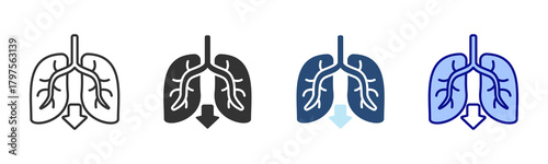 Diaphragm Icon Set. Designed In Multi Style