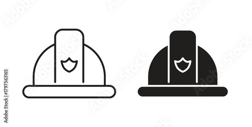 Firefighter hat icon. Symbol, logo illustration. graphic icon set