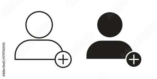 Follow icon. Symbol, logo illustration. graphic icon set