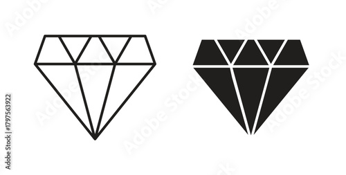 Gemstone icon. Symbol, logo illustration. graphic icon set