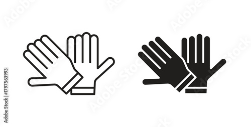 Gloves icon. Symbol, logo illustration. graphic icon set
