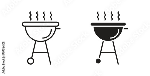 Grill icon. Symbol, logo illustration. graphic icon set