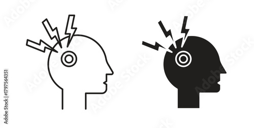 Headache icon. Symbol, logo illustration. graphic icon set