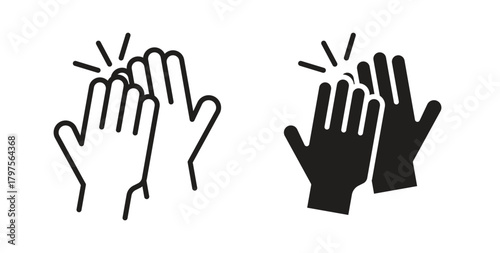 High Five icon. Symbol, logo illustration. graphic icon set