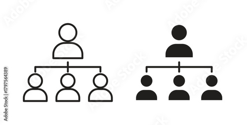 Hierarchical structure icon. Symbol, logo illustration. graphic icon set