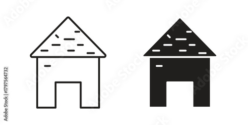 Hut icon. Symbol, logo illustration. graphic icon set