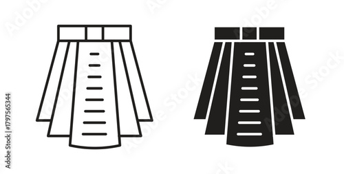 Kilt icon. Symbol, logo illustration. graphic icon set