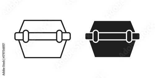 Lunch box icon. Symbol, logo illustration. graphic icon set