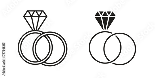 Marriage icon. Symbol, logo illustration. graphic icon set