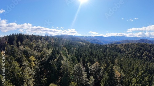 clouds in the mountains
