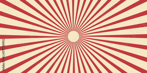 Red sunburst lines on yellow Background. Light sun rays pattern.eps10