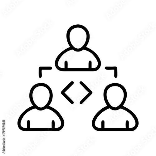 Team of programmers collaborating in a software development project  