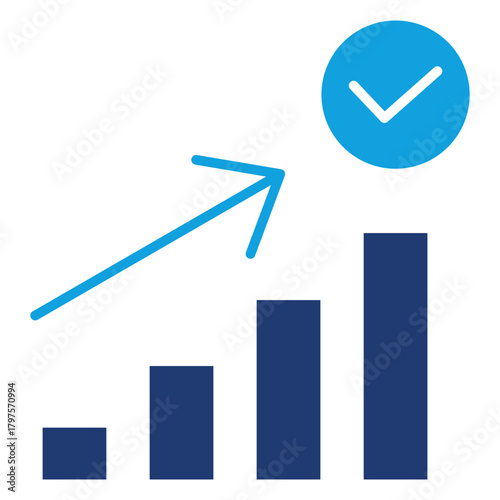 Succes Flat Blue Icon