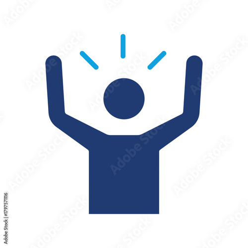 Winning Flat Blue Icon