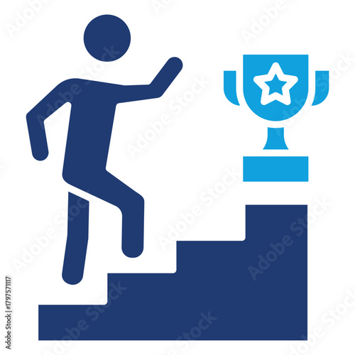 Award Flat Blue Icon