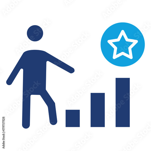 Achievement Flat Blue Icon