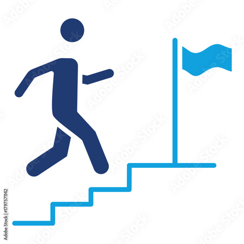 Trumph Flat Blue Icon