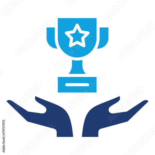 Win Money Flat Blue Icon