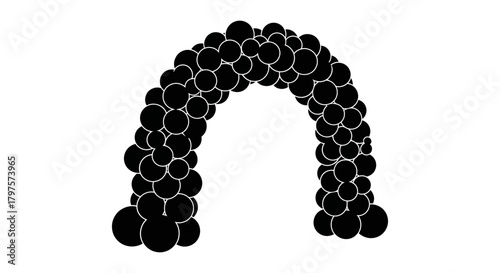 Find black balloon arch ideas for party decoration inspiration