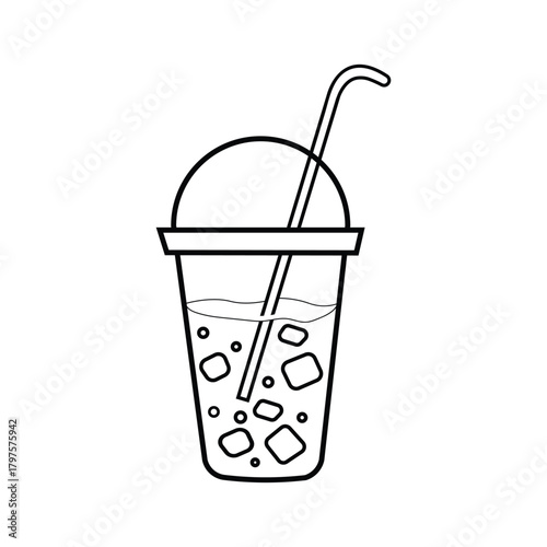 bubble tea, cold drinks, summer, bumble bee, glass with a straw, topiary balls