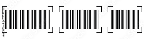 Scan barcode outline icon set isolated on transparent background. vector illustration. EPS 10