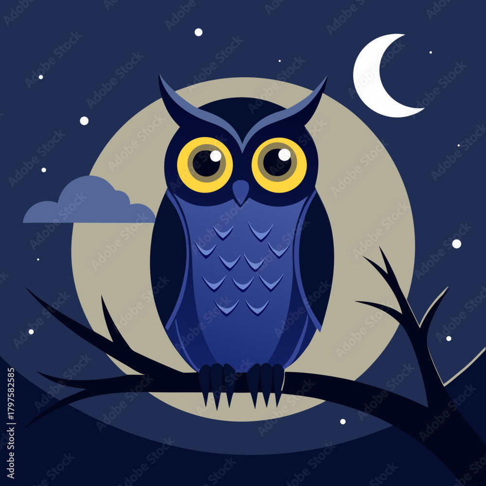 Fototapeta premium owl sitting on a branch