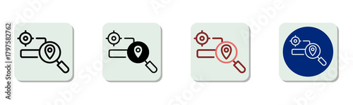 Tracking Icon Multi Style Vector Illustration