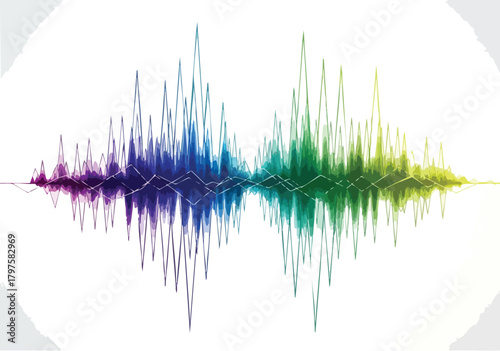 Vibrant Spectrum A Mesmerizing Audio Waveform Displaying Sound's Visual Symphony