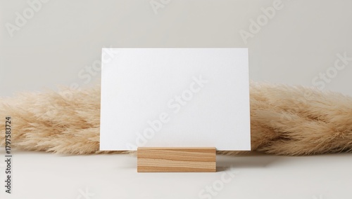 Paper mockup postcard posit...