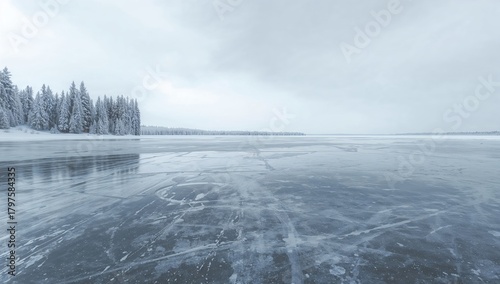 Winter Scene Featuring Trea...