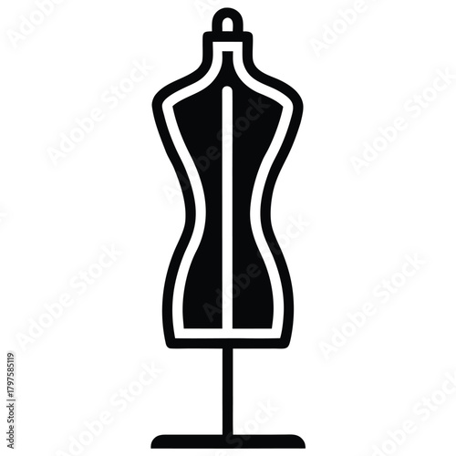mannequin outline icon on white background