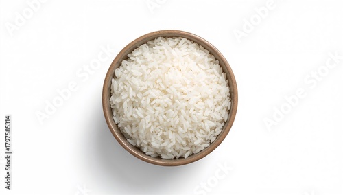 Rice on a plain white backd...