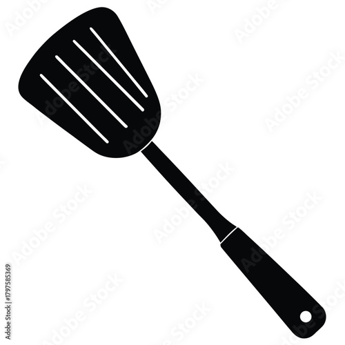 rustic spatula vector on white background